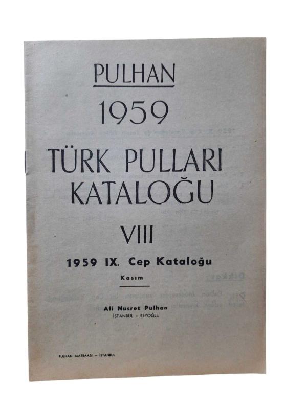 Pulhan 1959 Türk Pulları Kataloğu VIII - 1959 IX. Cep Kataloğu Kasım