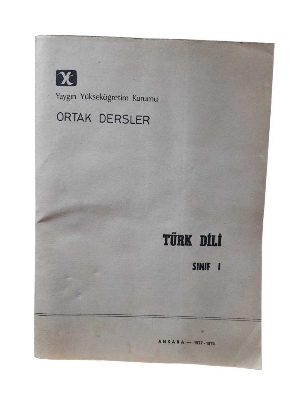 Ortak Dersler - Türk Dili Sınıf 1