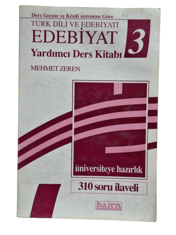 Türk Dili ve Edebiyatı Edebiyat 3 Yardımcı Ders Kitabı