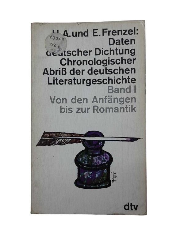 Daten Deutscher Dichtung Chronologischer Abrib Der Deutschen Literaturgeschichte Band 1