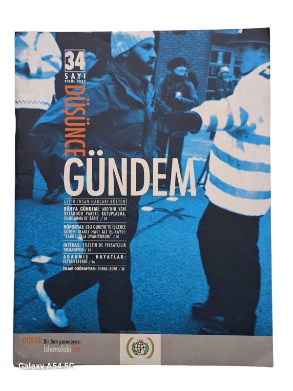 Düşünce Gündem Aylık İnsan Hakları Bülteni Sayı: 34 / Eylül 2007