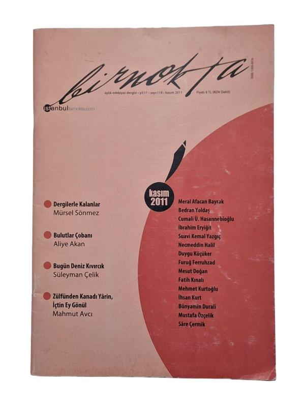 İstanbul Bir Nokta Aylık Edebiyat Dergisi Sayı: 118 Kasım 2011